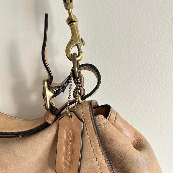 Vintage Tan Leather Coach Legacy Fold Over Shoulder Bag/Cross-Body - Picture 5 of 8